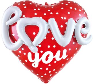 Шар из фольги Сердце, Love, 64см